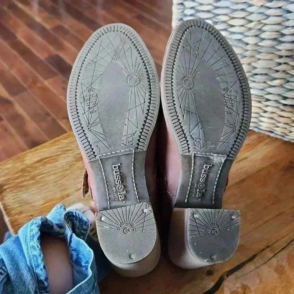 Bussola Woodsville Leather Mules Size 8 Tan‎ - Picture 5 of 14